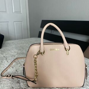 Calvin Klein Blush Satchel with Gold Accents